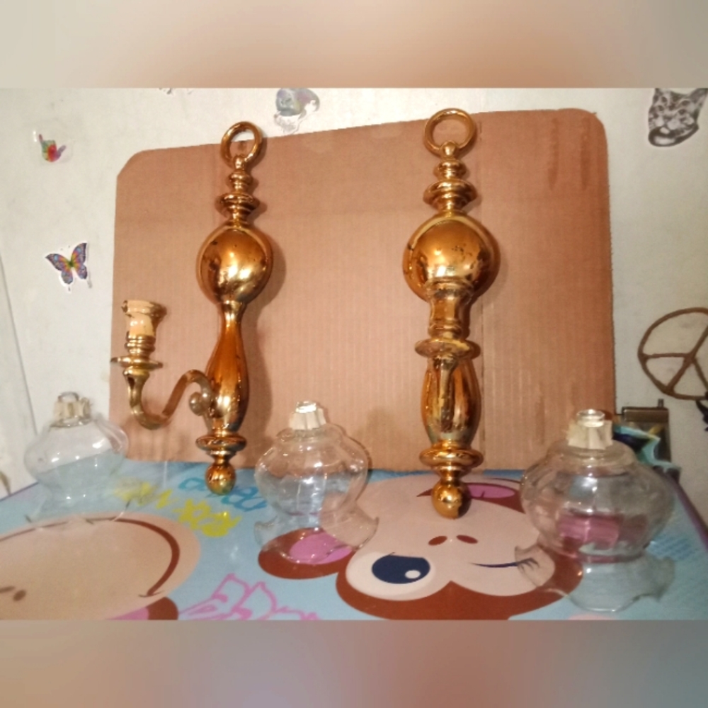 { Set of 2 }Vintage hanging Candalabra pieces made Spyro company Inc.